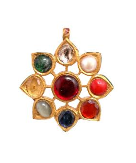 Power Navratan Pendant (Gold 22 K)